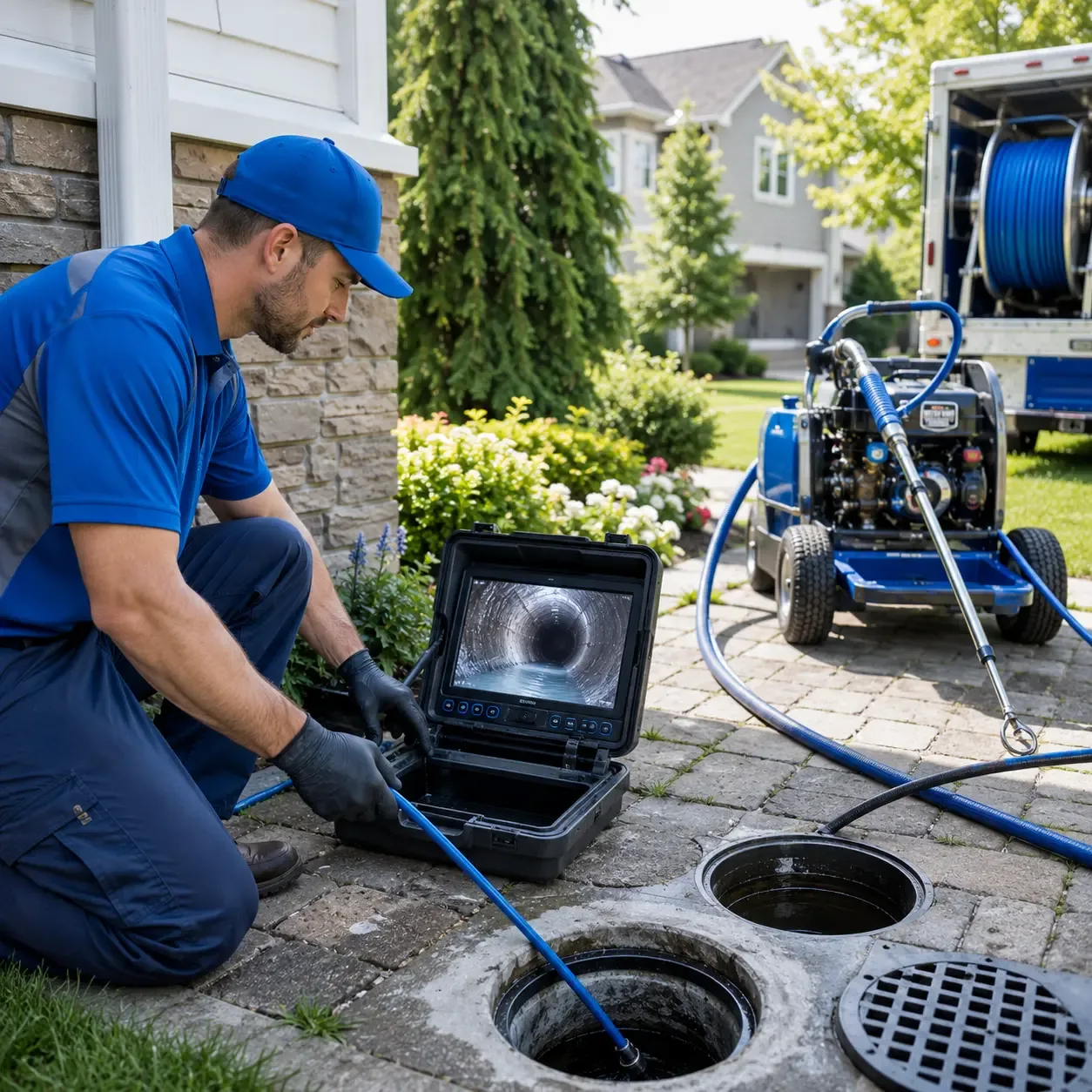 Outdoor drain cleaning professionals serving Marble, PA